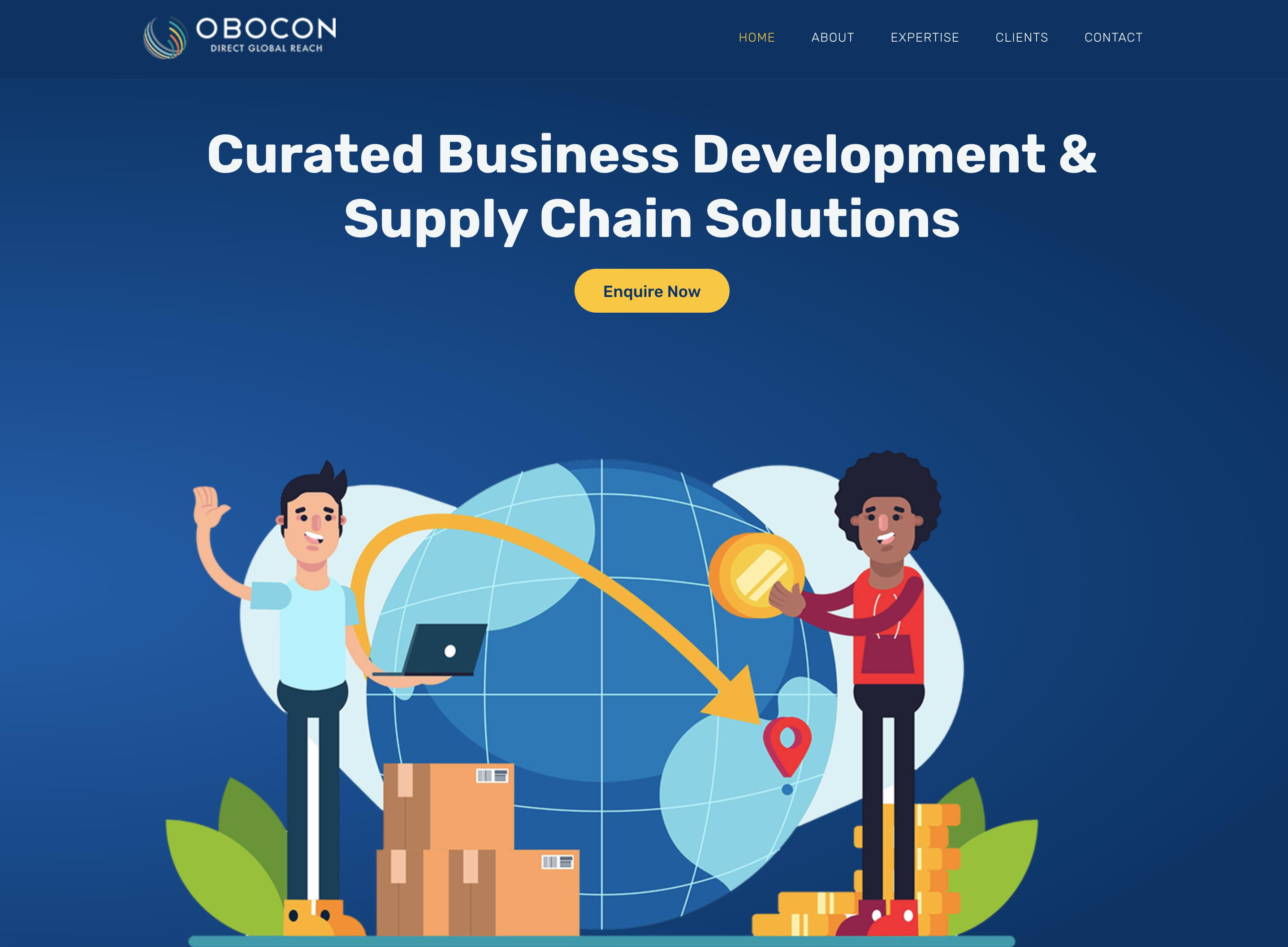 Screenshot of OBOCON website