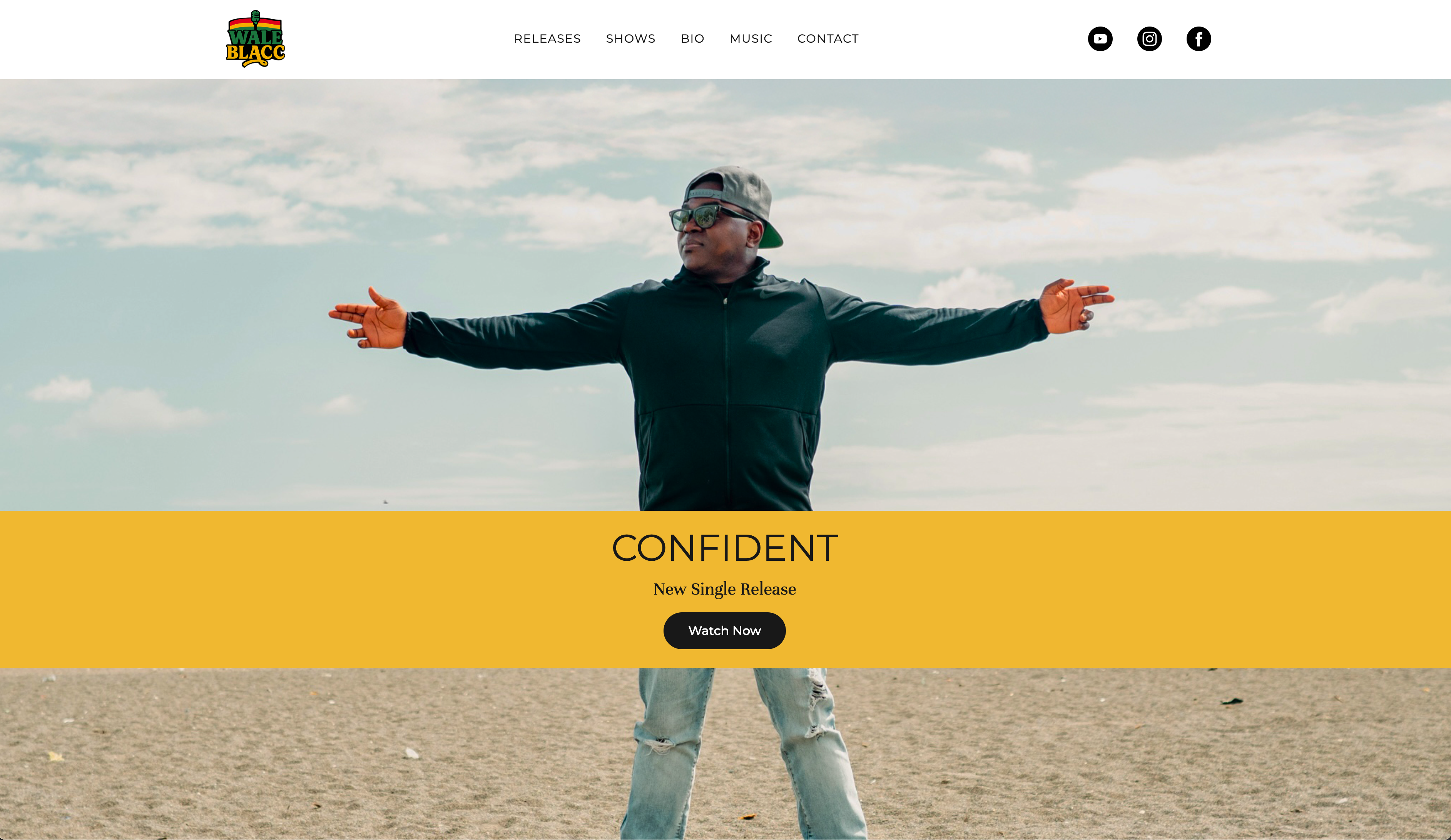 Screenshot of Wale Blacc website